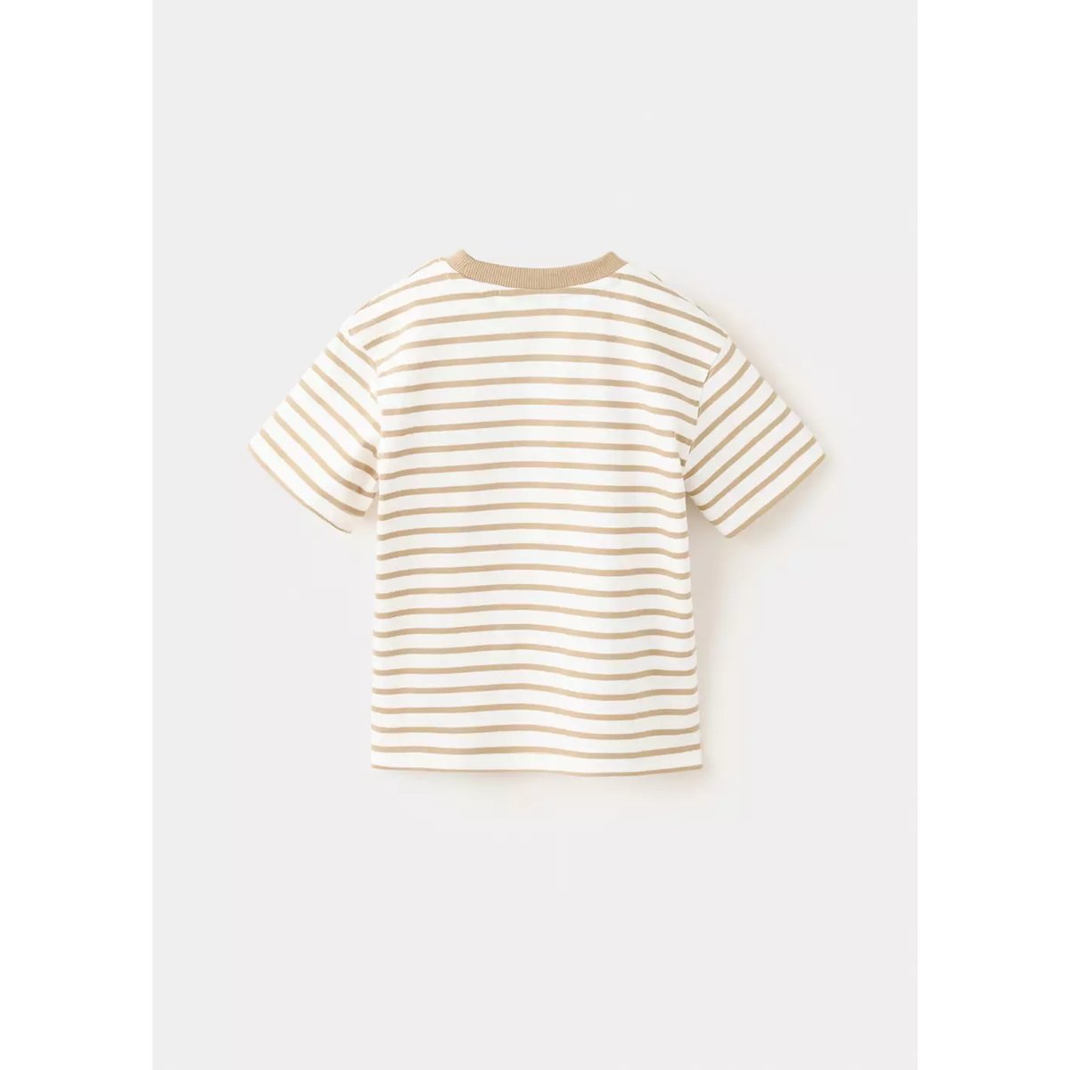 T-shirt 100 % coton rayures blanc cassé, MANGO BABY