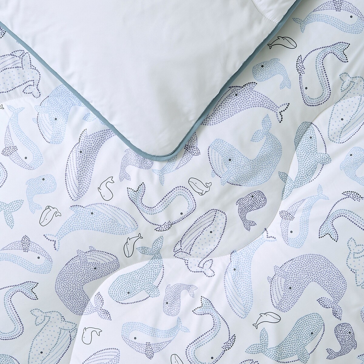 4.5 Tog Coverless Duvet Set Blue Whale blue, NIGHT LARK