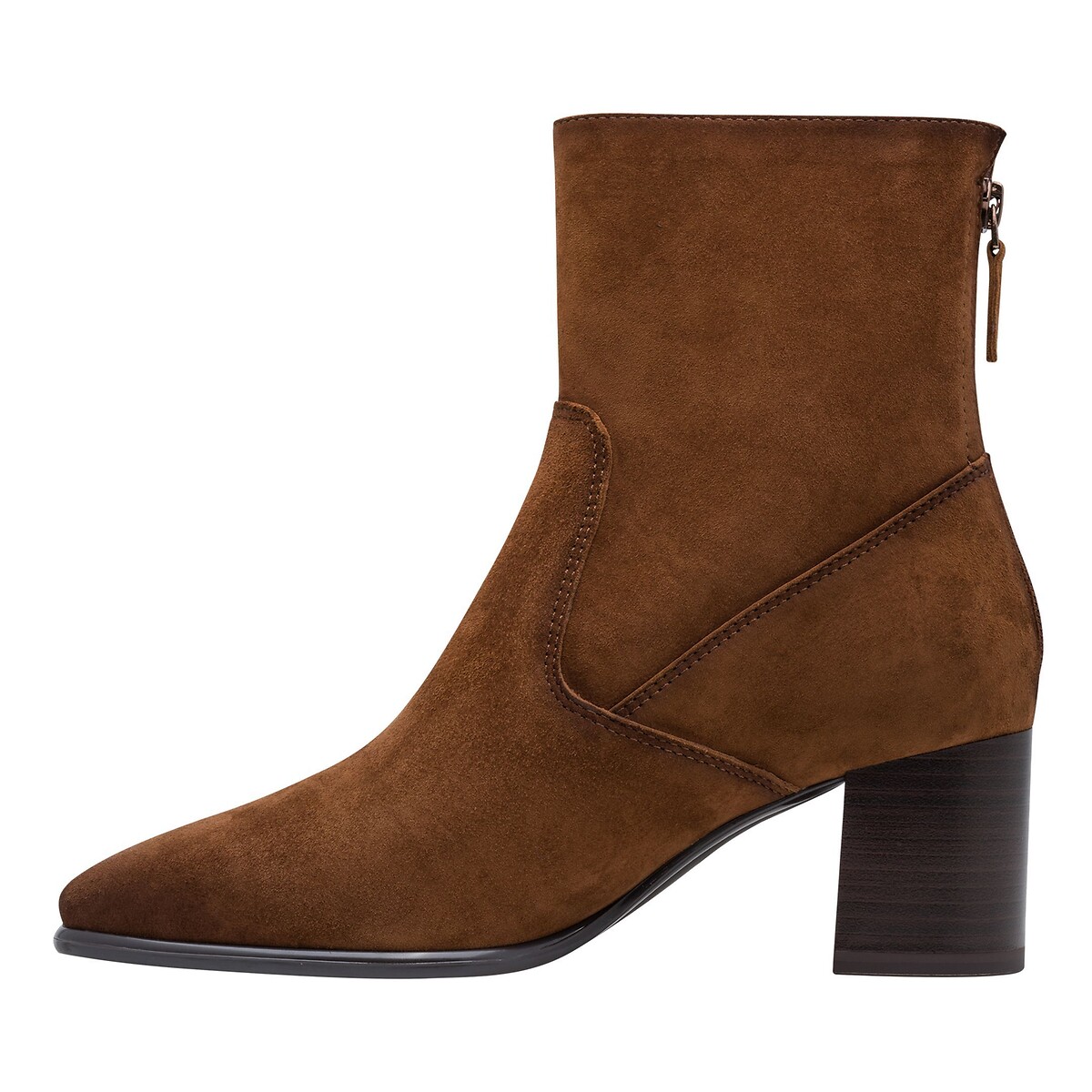 Heeled Suede Ankle Boots cognac, TAMARIS