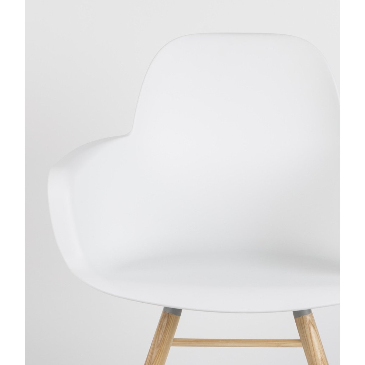Lot de 2 fauteuils de repas en polypropylene - blanc, ZUIVER