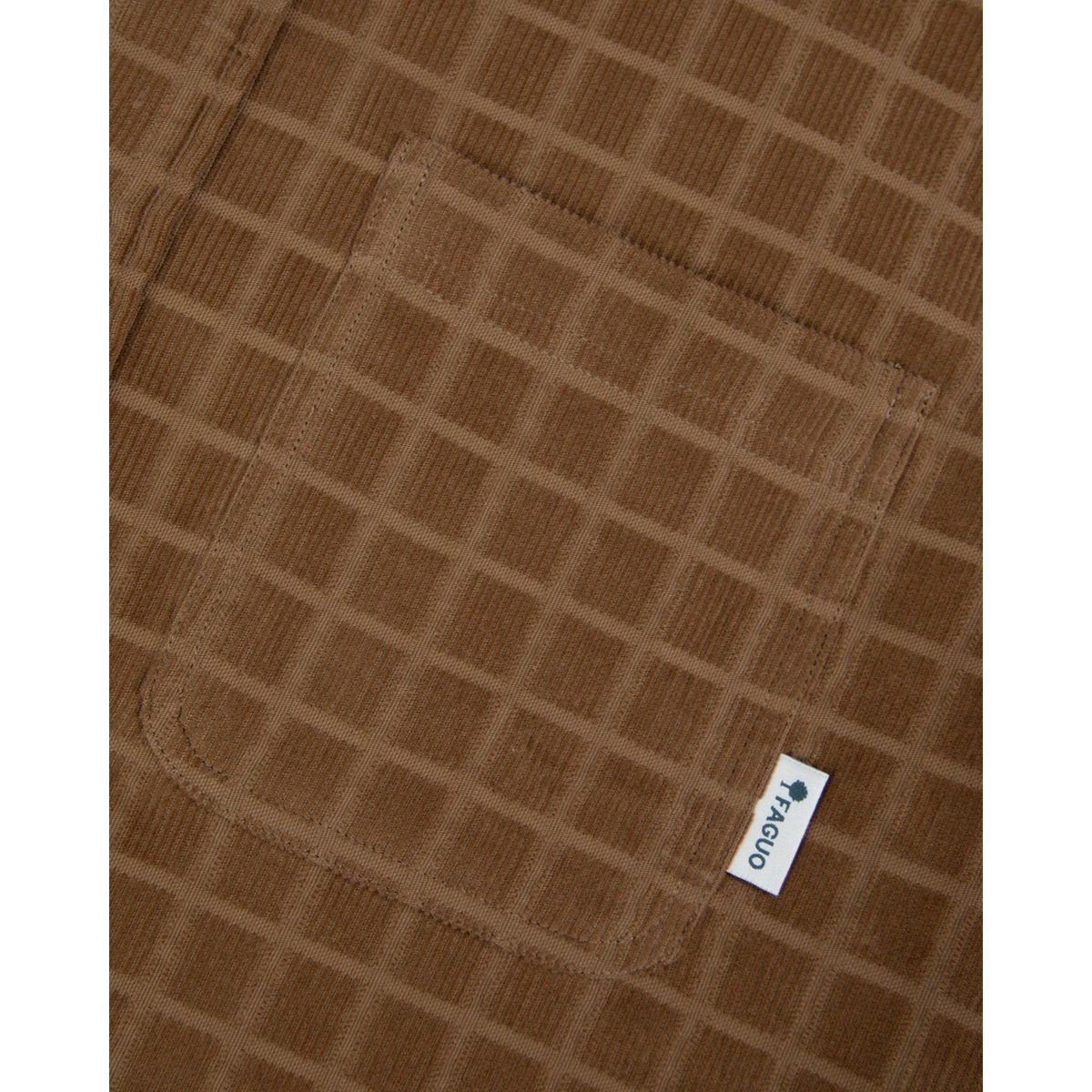 Chemise en velours camel, FAGUO
