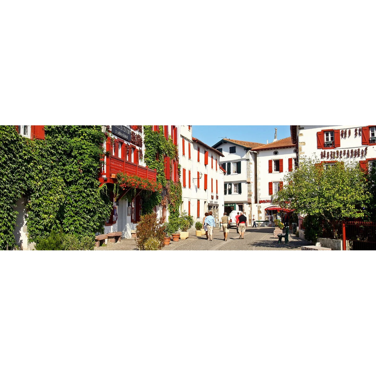 Tableau Mural Espelette Centre ARCHITECTURE tableaux sur toile-multicolore, CEANOTHE