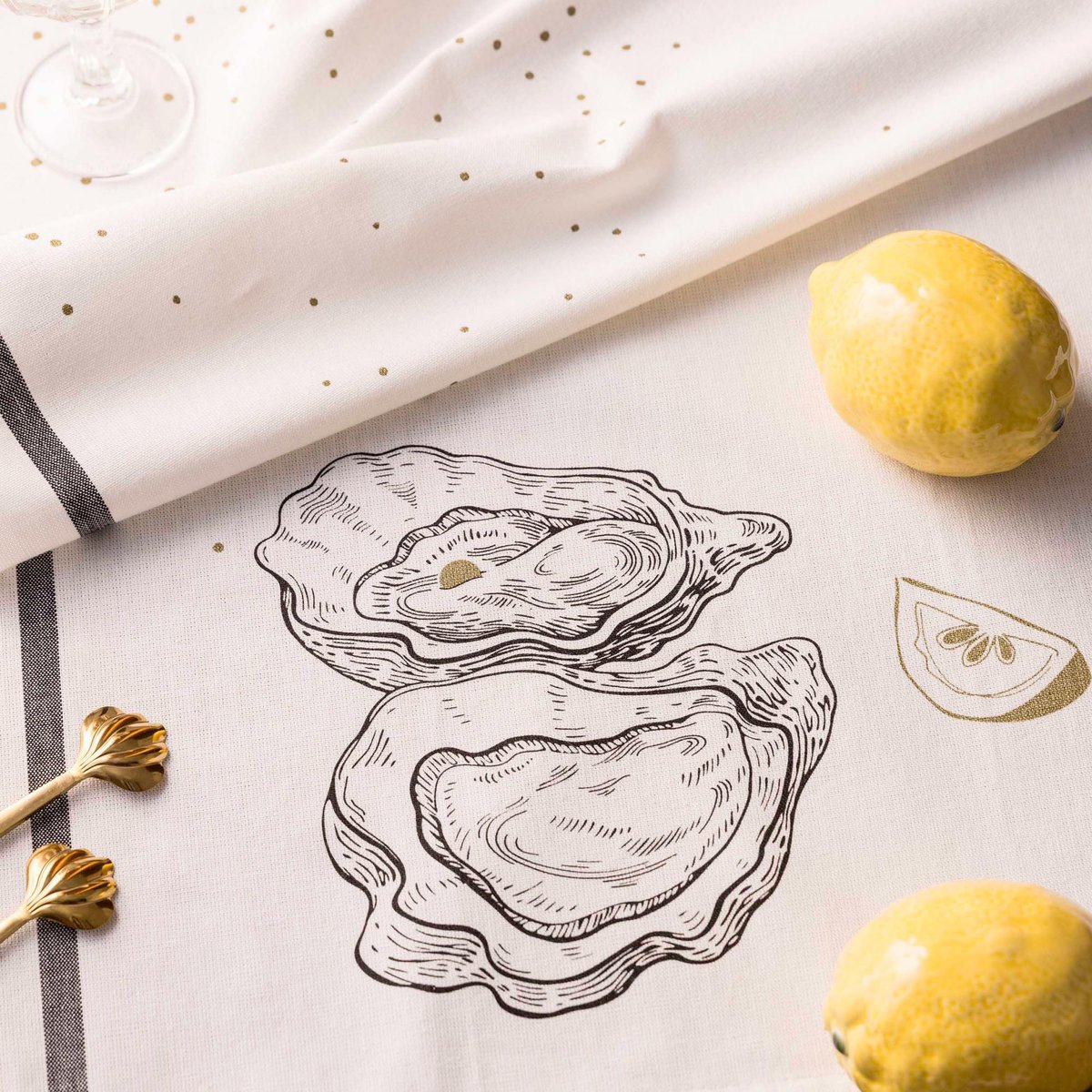 Torchon Huîtres et Citron blanc, LA CERISE SUR LE GATEAU