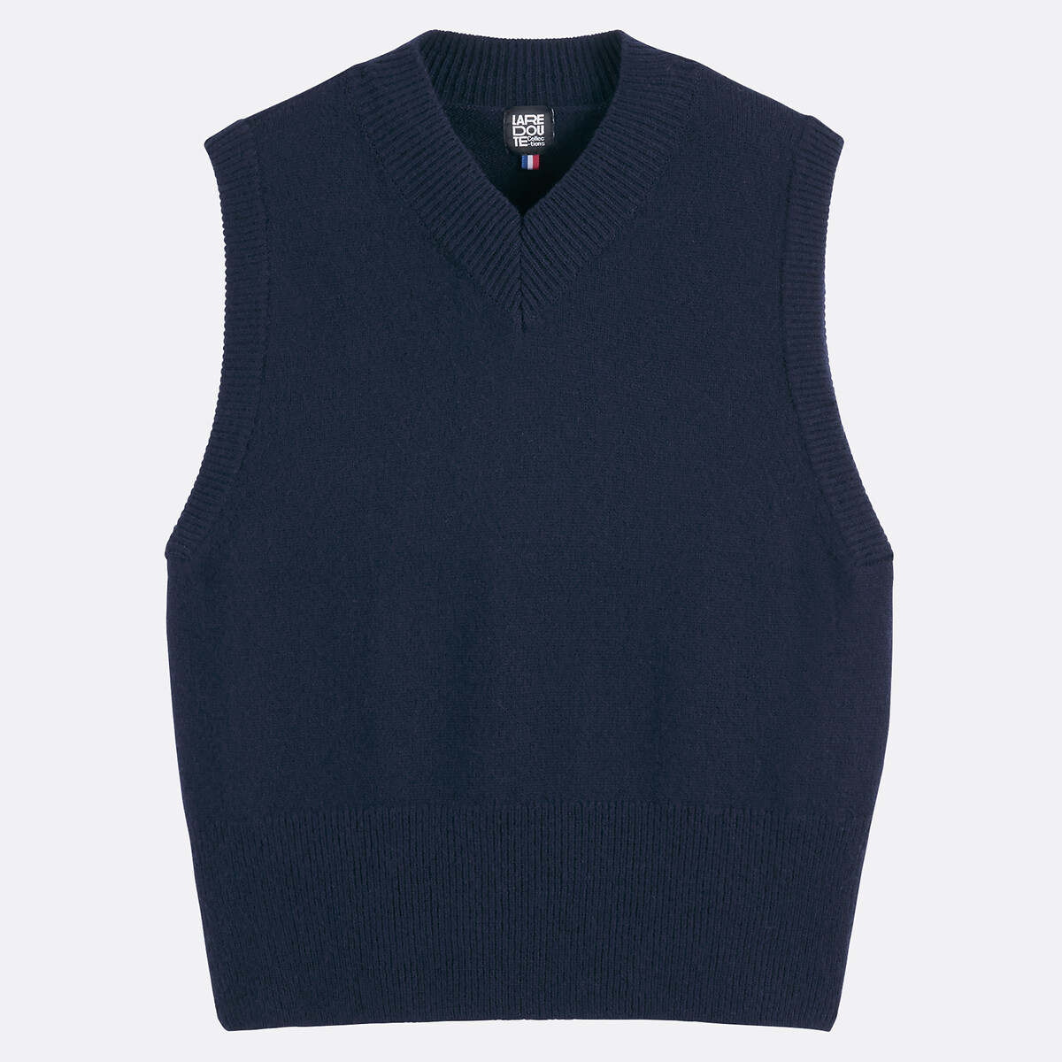 Pull laine et cachemire, fabriqué en France bleu marine, LA REDOUTE COLLECTIONS