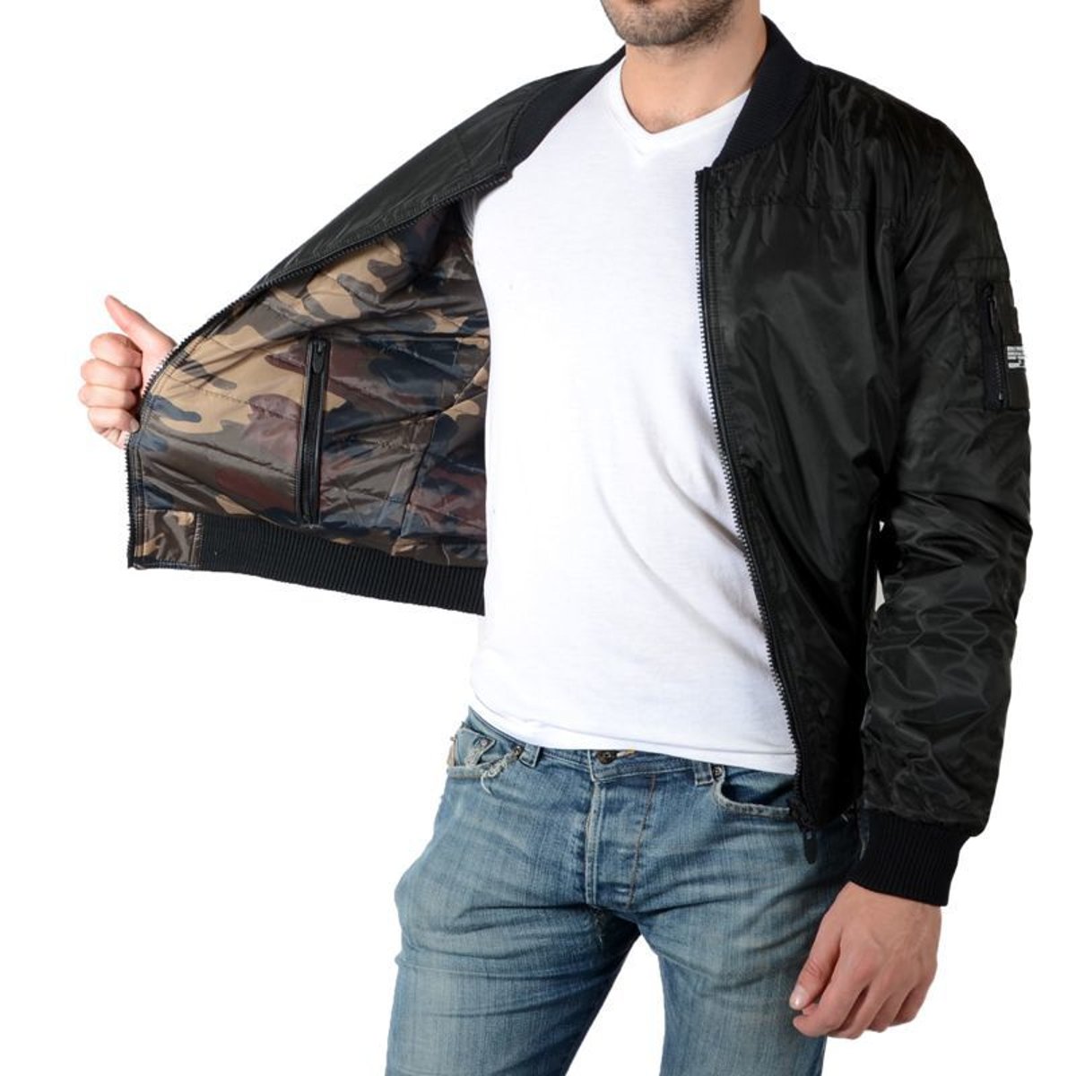 Blouson Miller Fighter Army Reversible noir, REDSKINS