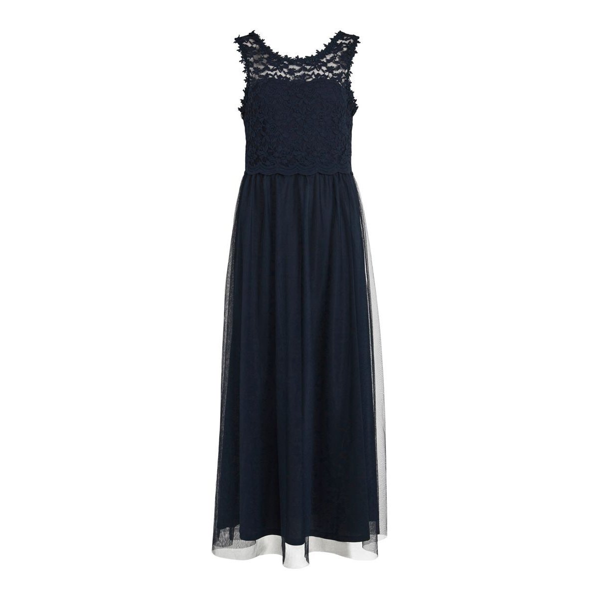 Robe longue sans manches en dentelle marine, VILA