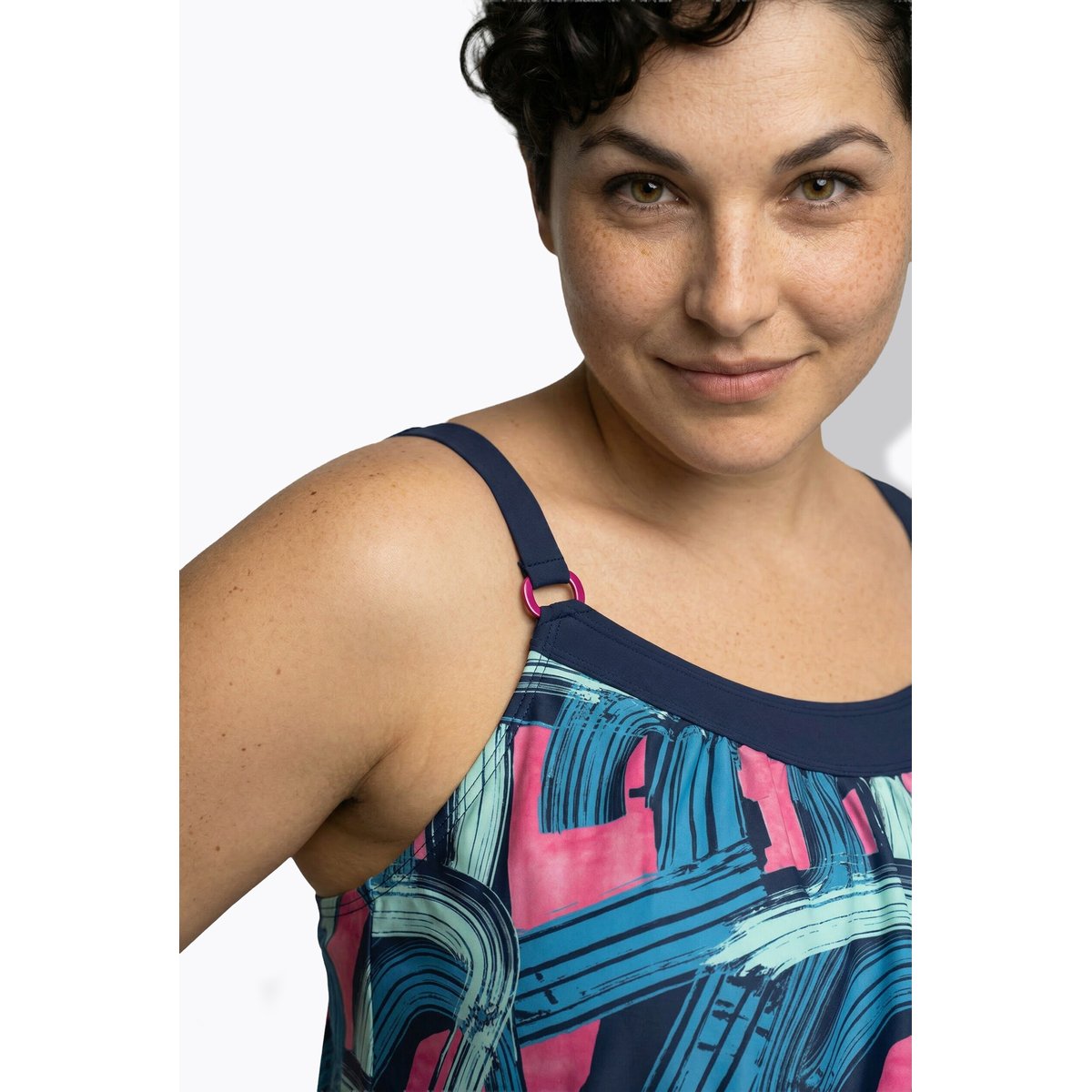 Tankini avec bonnets souples bleu foncé, ULLA POPKEN