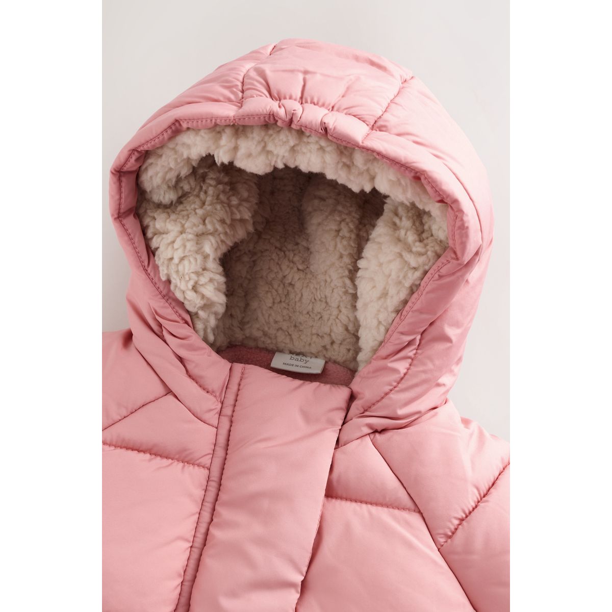 Veste matelassée à capuche pour bébé rose, NEXT
