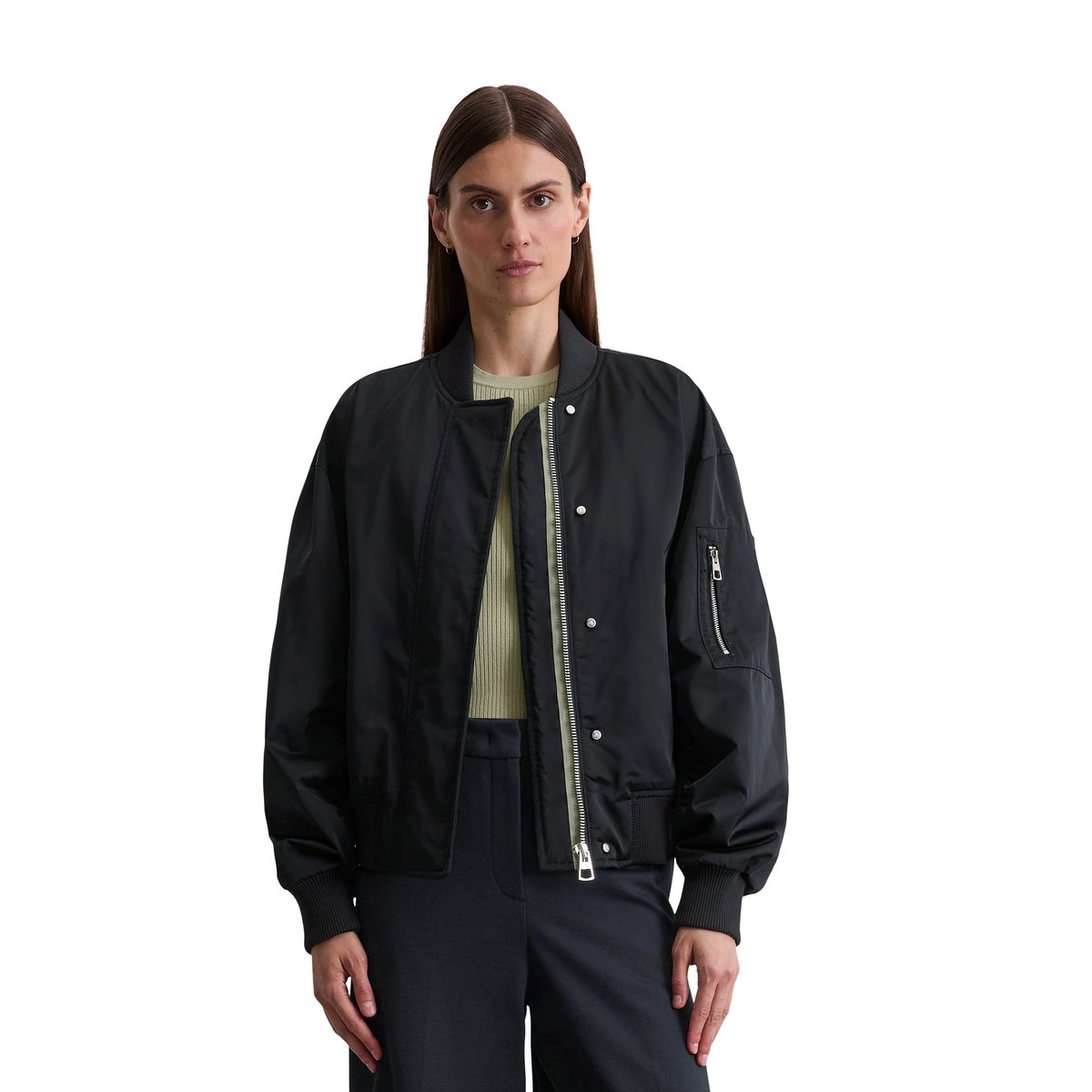 Blouson Travel Collection en sergé de polyester recyclé bleu foncé, MARC O'POLO