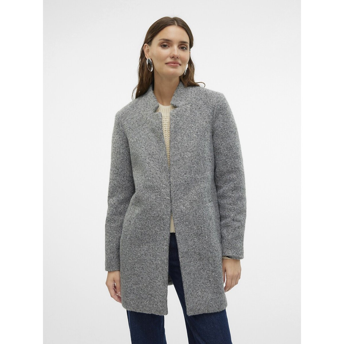 Lightweight Long Jacket medium grey, VERO MODA