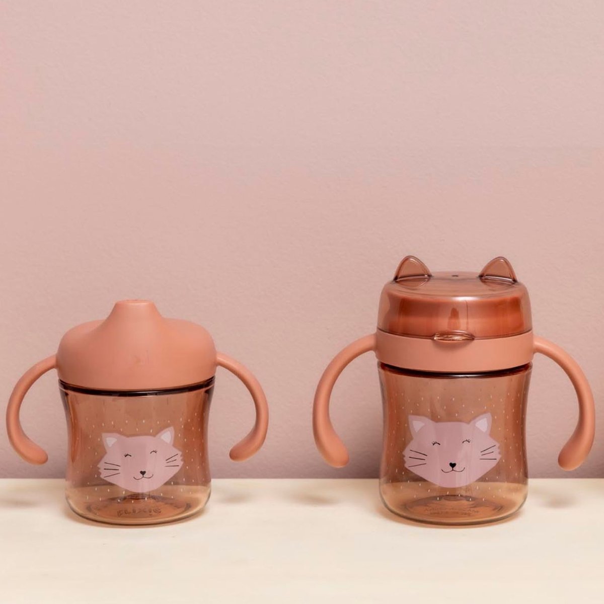 Tasse d'apprentissage avec poignées rose, noir, TRIXIE
