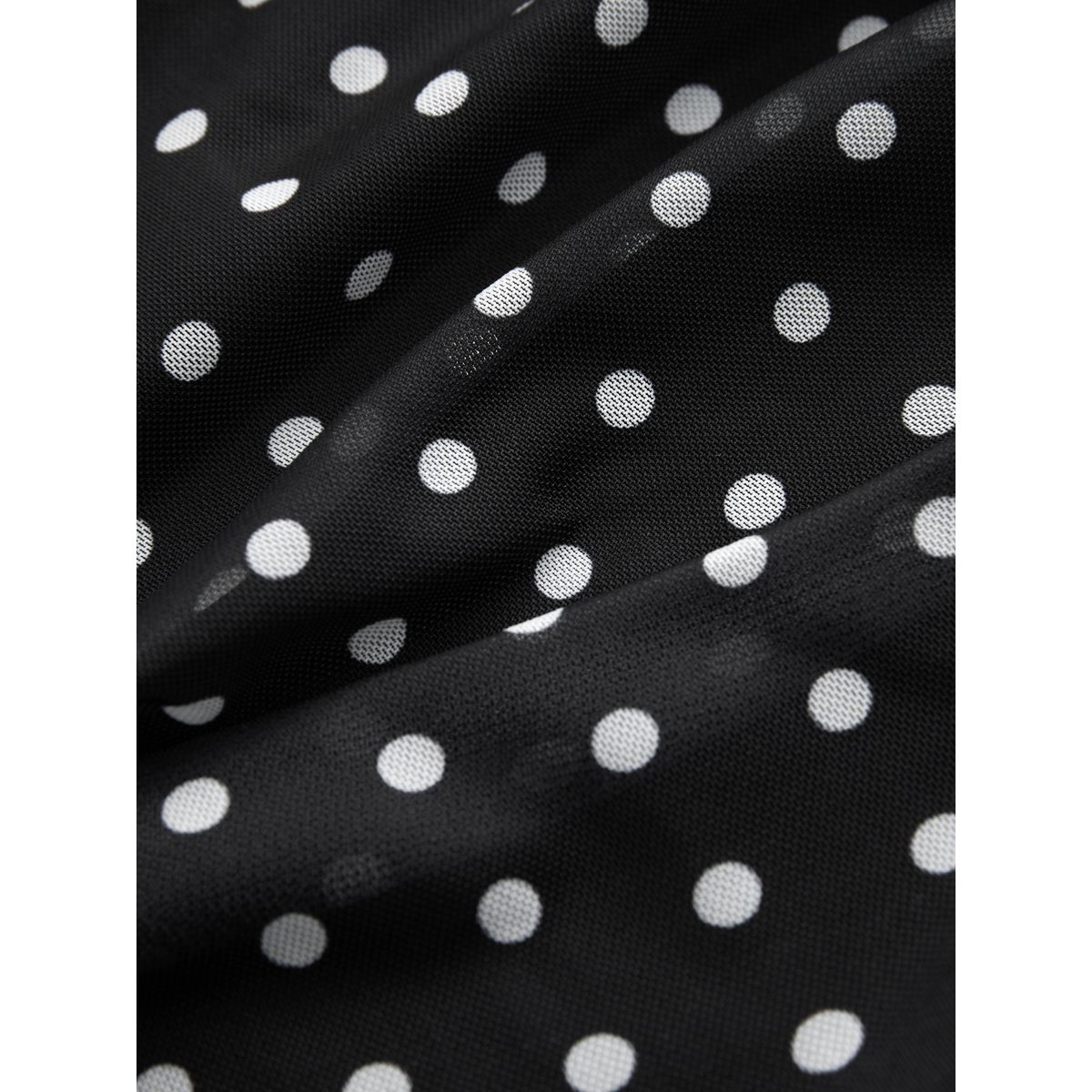 Haut bandeau en mesh noir à pois, NEXT