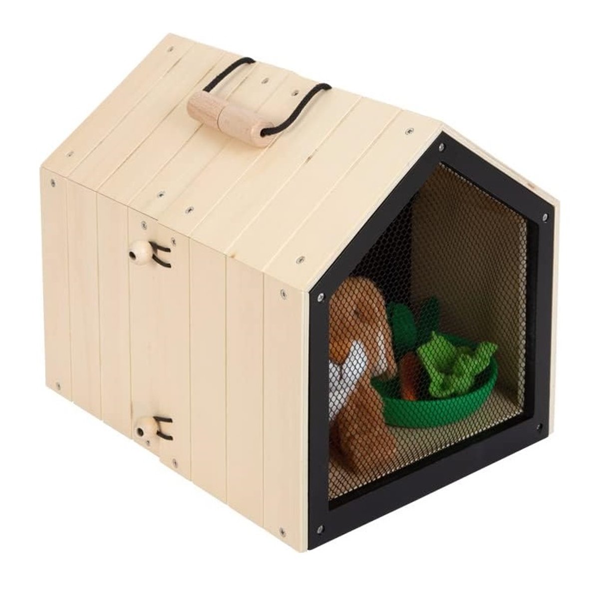Clapier à lapin avec enclos beige, SMALL FOOT COMPANY