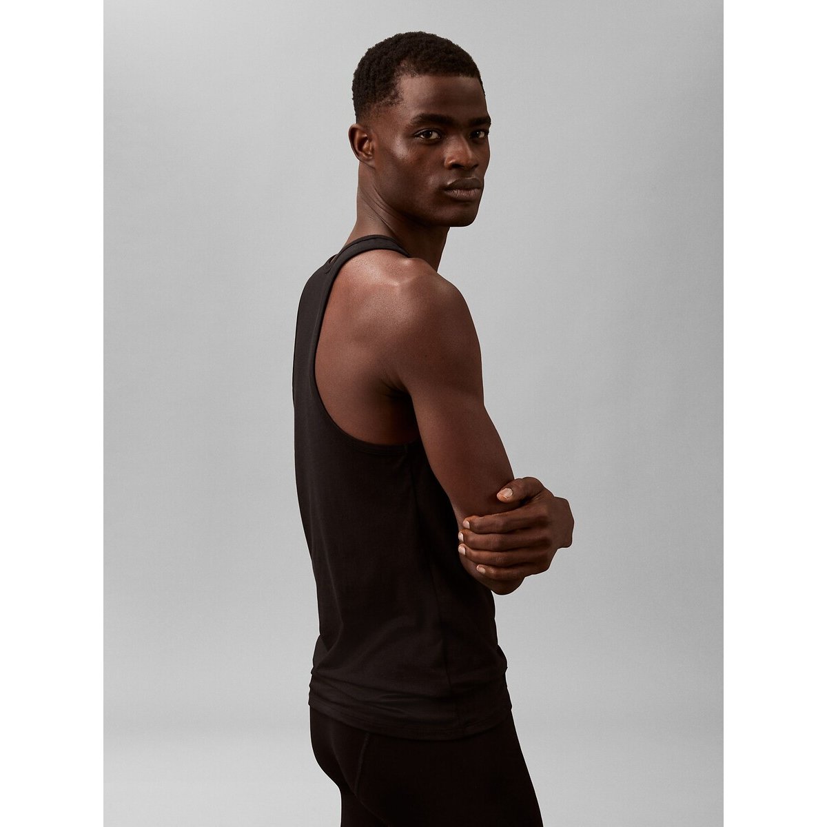 Set van 3 tanktops in microvezel zwart+zwart+zwart, CALVIN KLEIN UNDERWEAR