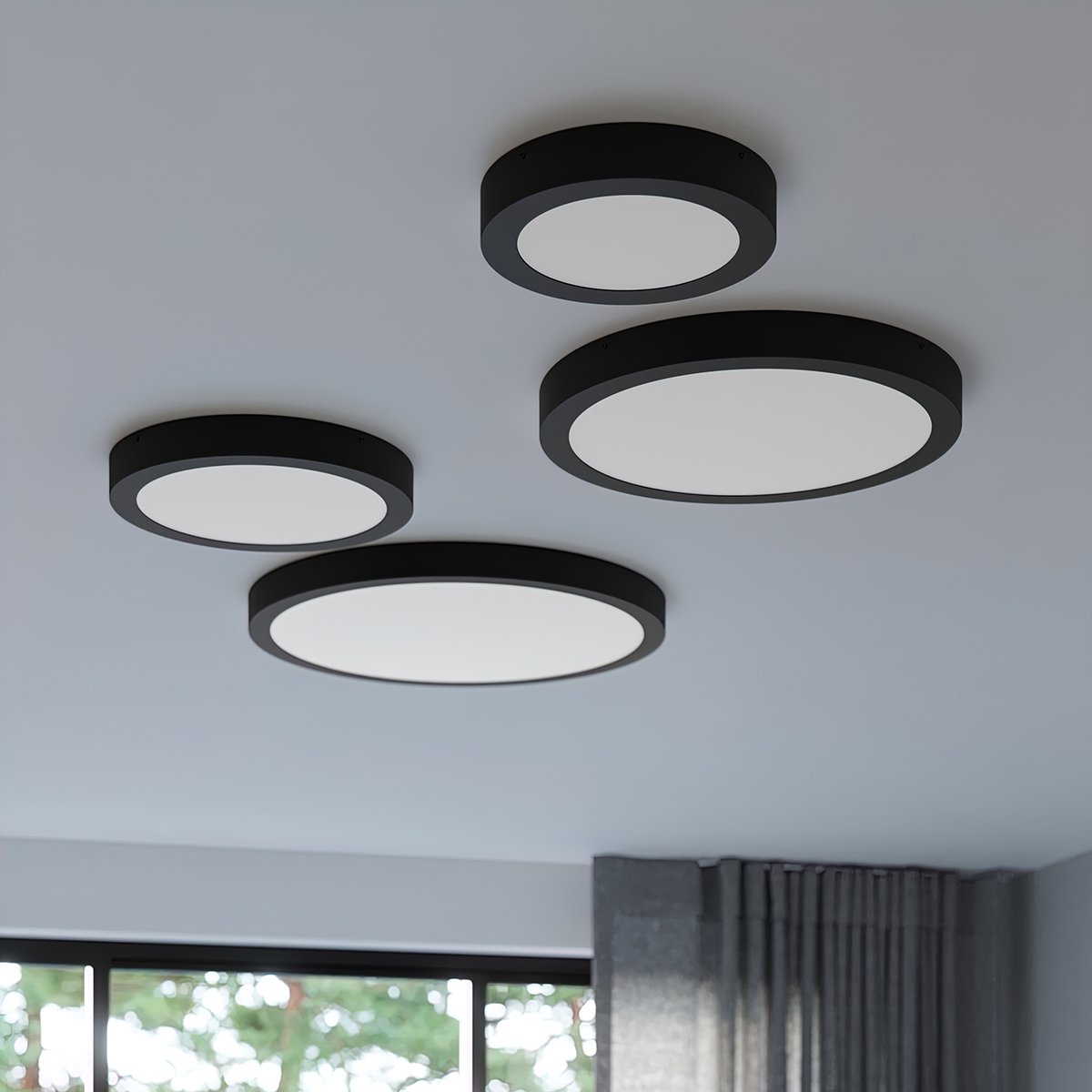 Plafonnier Aluminium Blanc LED 1 Onyx 30 blanc, EDEN