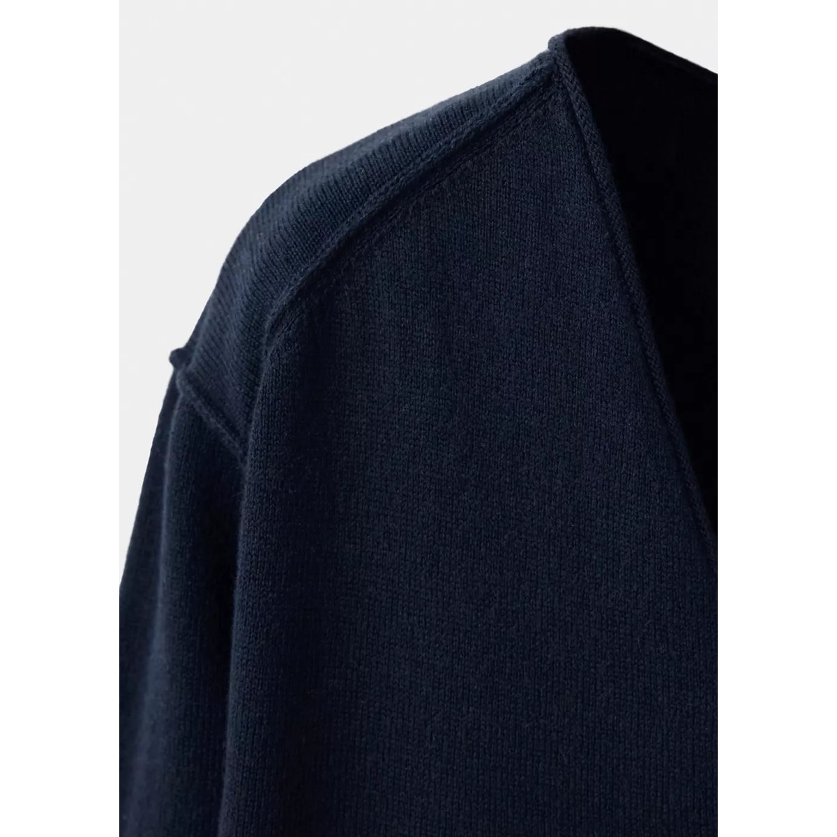 Cardigan maille côtelée bleu marine, MANGO TEEN