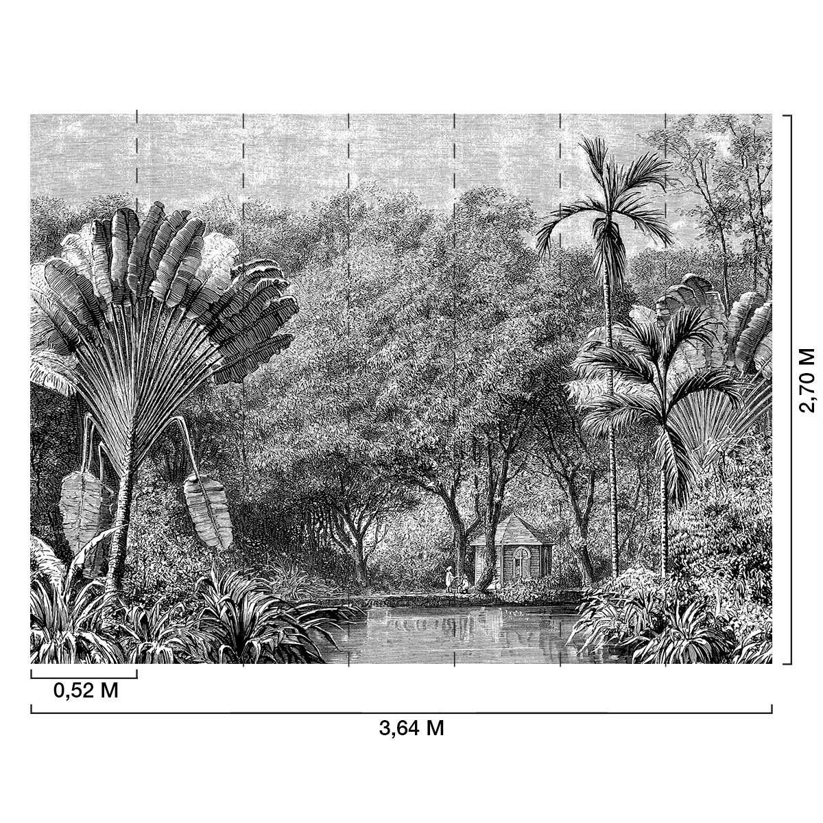 Papier peint l'arbre du voyageur tropical intissé, HEXOA