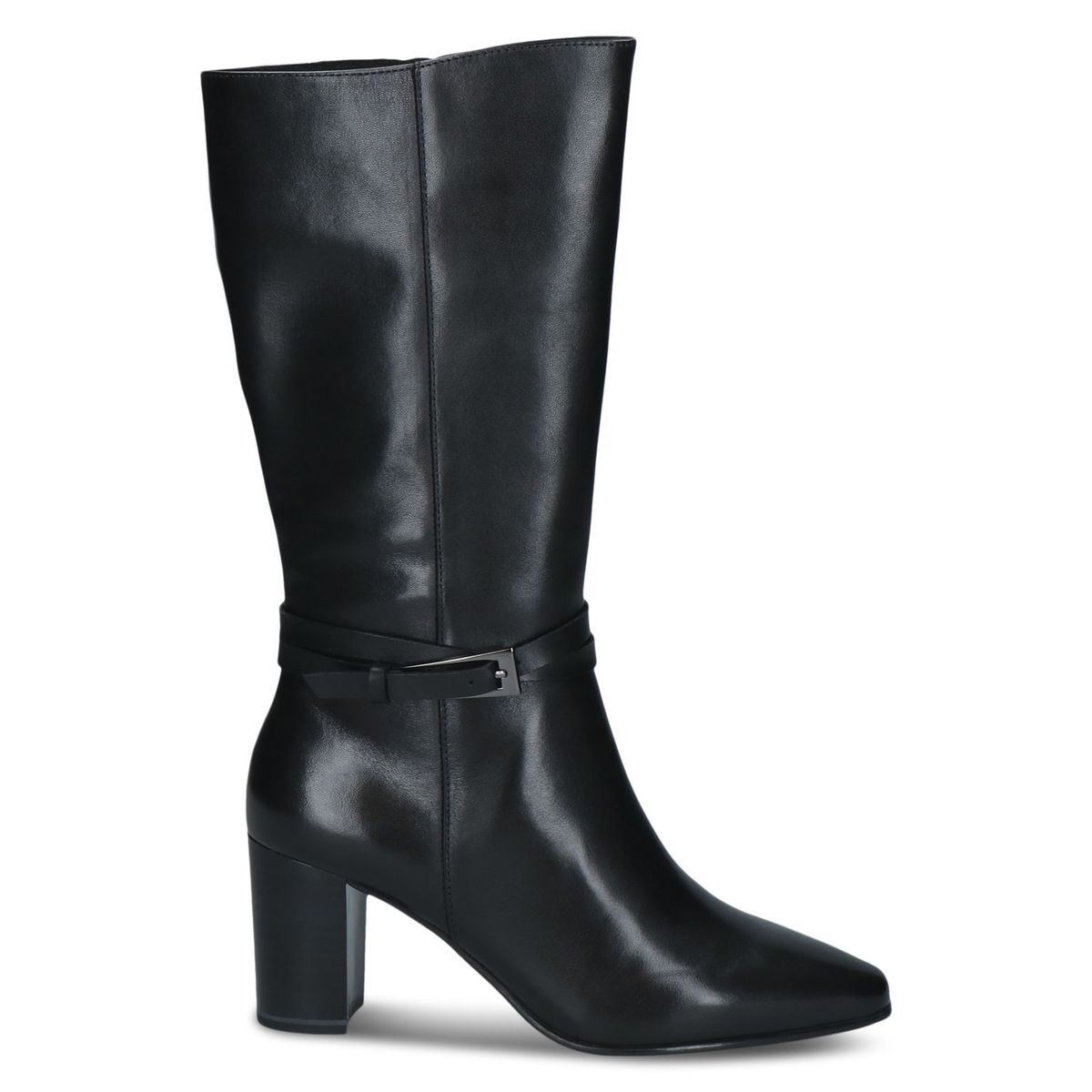 Bottine en cuir noir nappa, CAPRICE