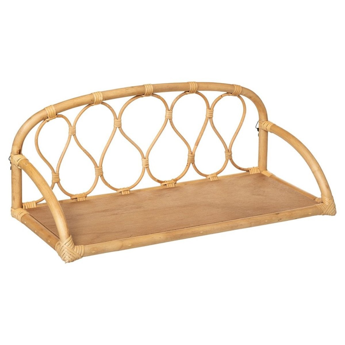 Étagère murale rotin beige, ATMOSPHERA