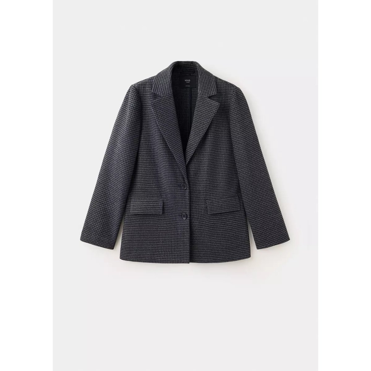 Blazer laine mélangée bleu marine, MANGO TEEN