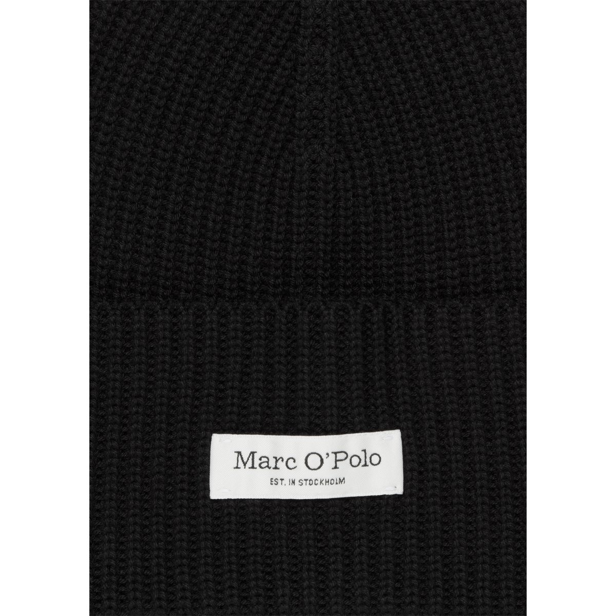 bonnet tricoté en pur coton biologique noir, MARC O'POLO