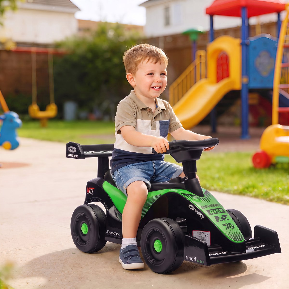 Voiture à glisse pour enfants PP Vert vert et noir, AIYAPLAY
