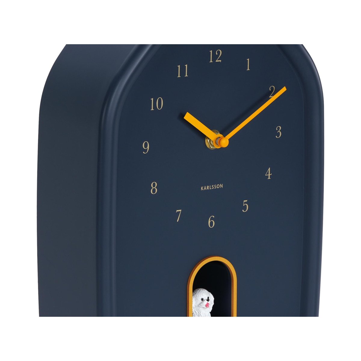 Horloge Murale Plastique MODERN DOGGY bleu foncé, KARLSSON