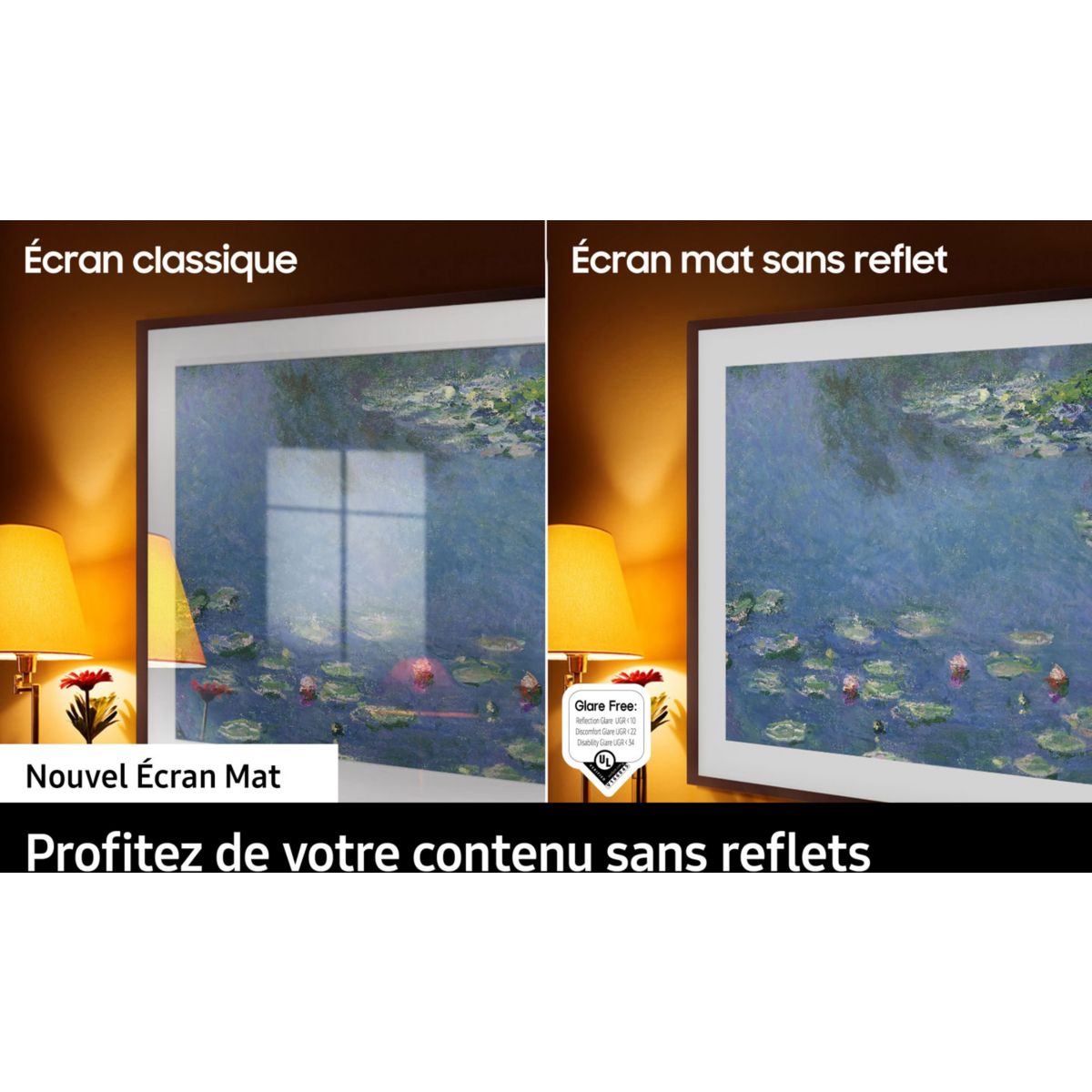 TV QLED The Frame TQ32LS03C (2023) 32" (80 cm) - Mode art (effet tableau), Smart TV noir, SAMSUNG