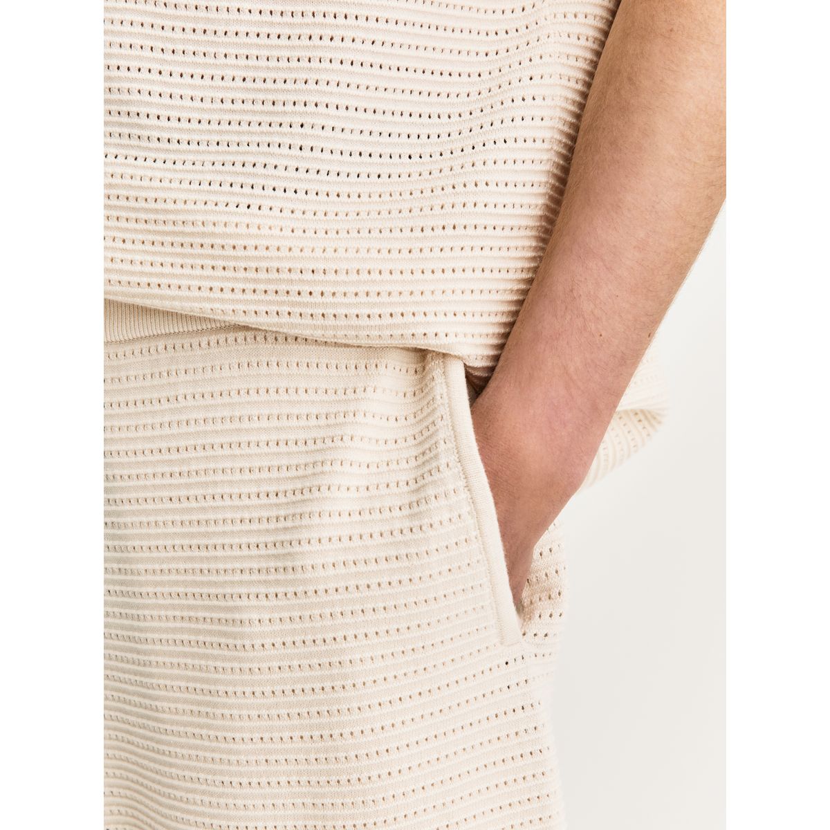 Chemise en maille texturée et short, lot de 2 vert/blanc, NEXT