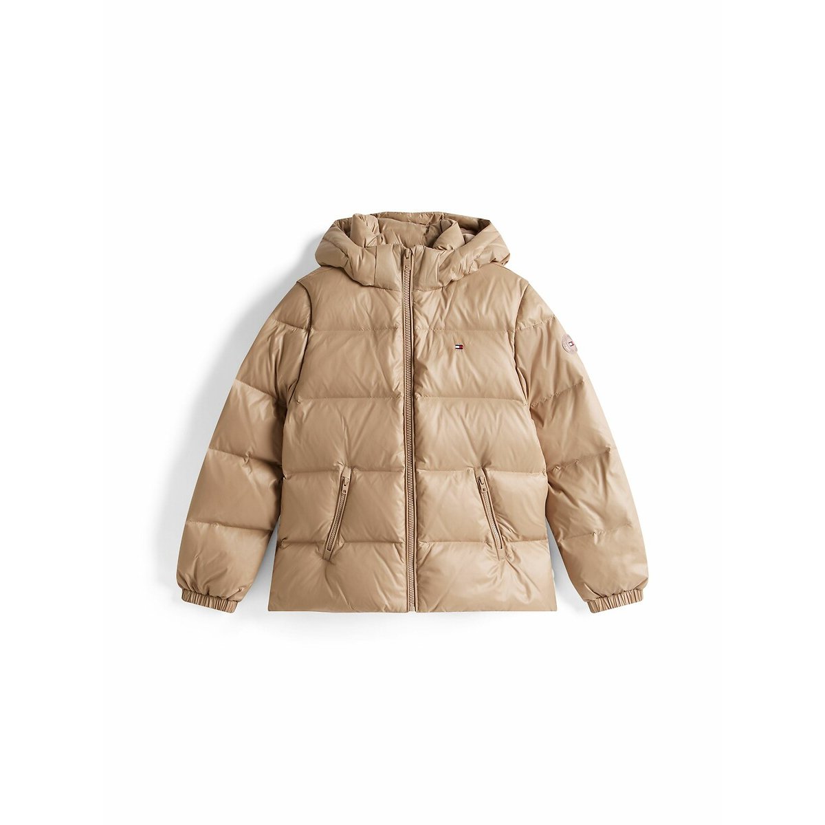 High Shine Padded Jacket beige, TOMMY HILFIGER