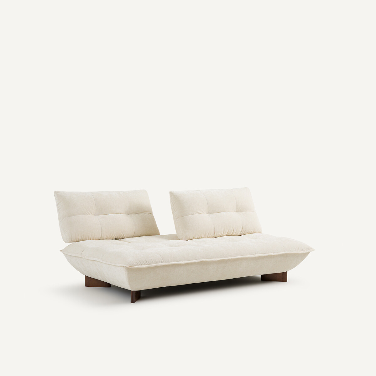 Banquette modulable velours chenille, Kaori blanc, AM.PM