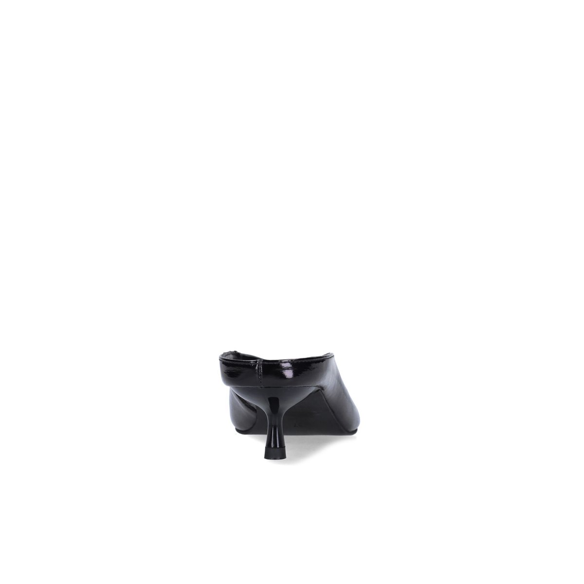 Mules à talon vernies noir, SACHA