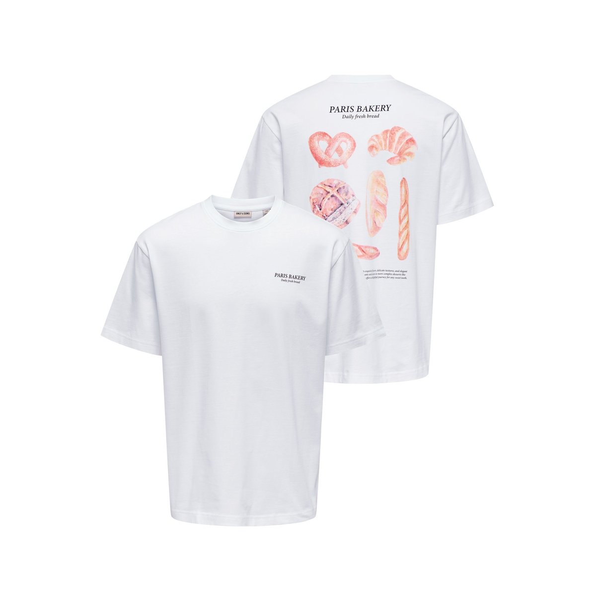 T-Shirt bright white 1, ONLY & SONS