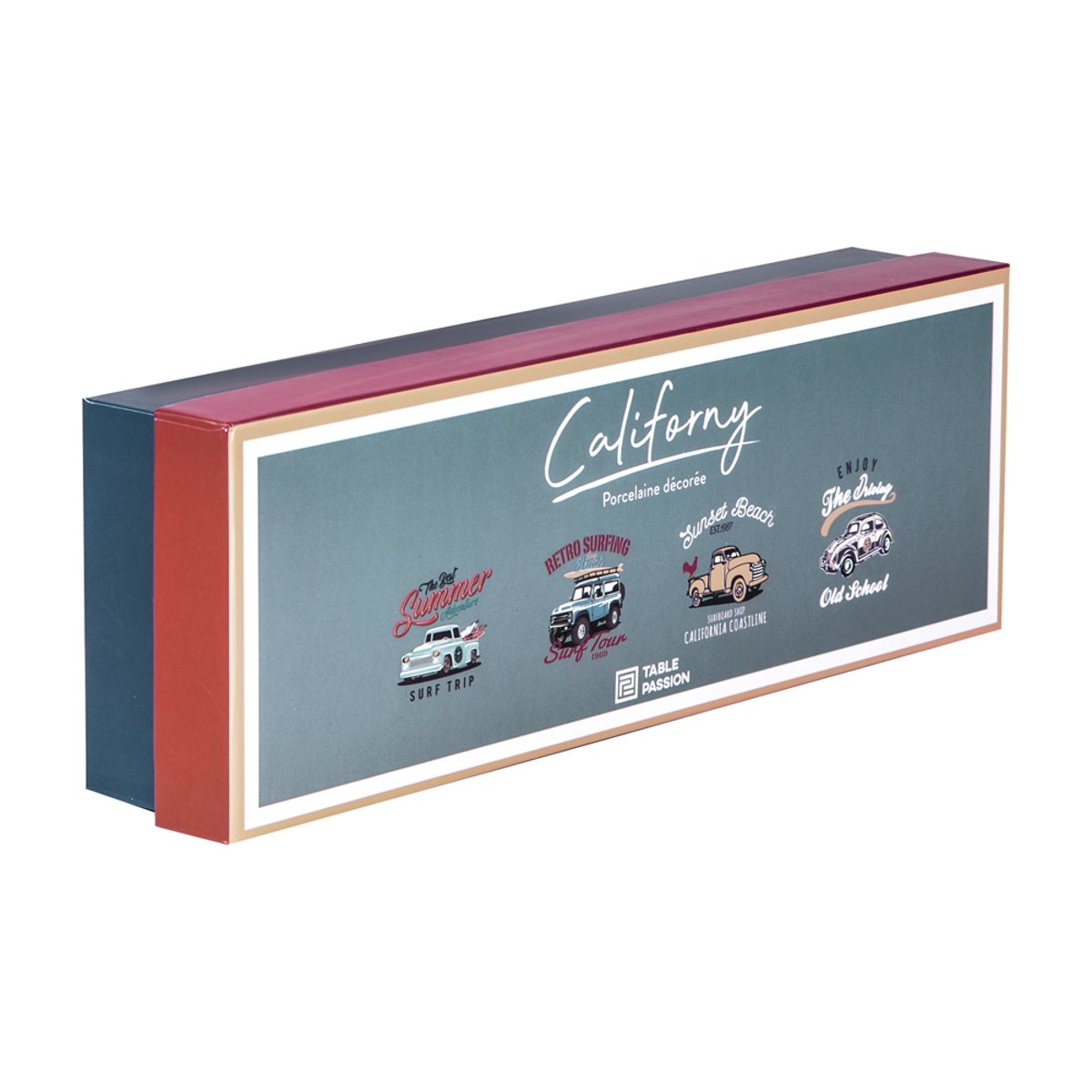 Coffret de 8 tasses Californy 10 cl - CALIFORNY multicolore, TABLE PASSION