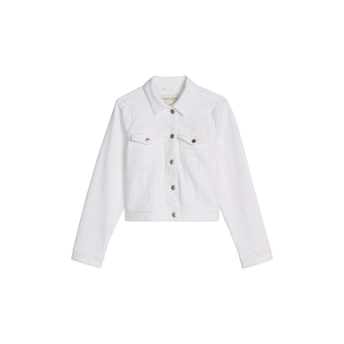Veste en jean relaxed en mélange de coton organique blanc, MARC O'POLO