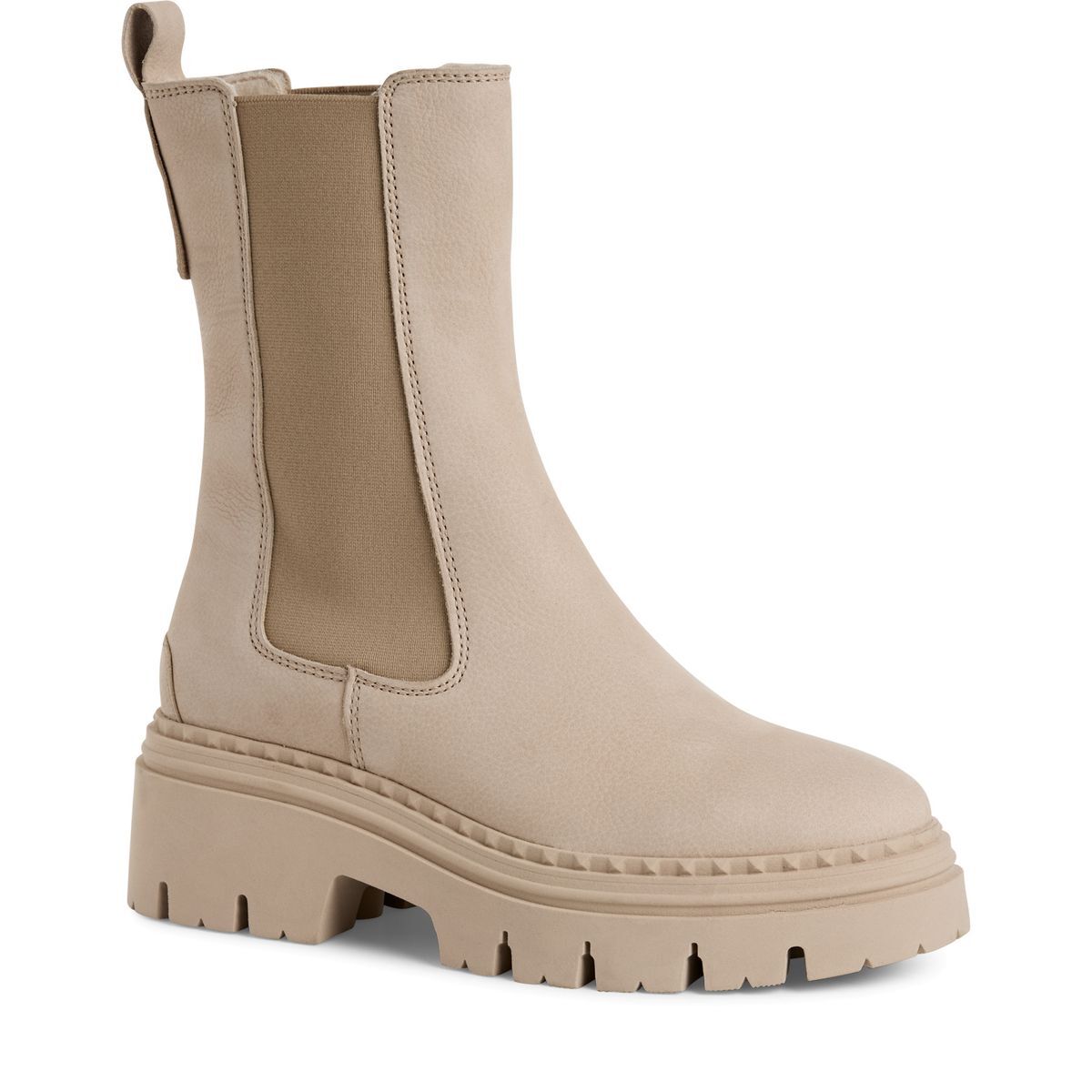Bottine Chelsea en cuir marron antilope, TAMARIS