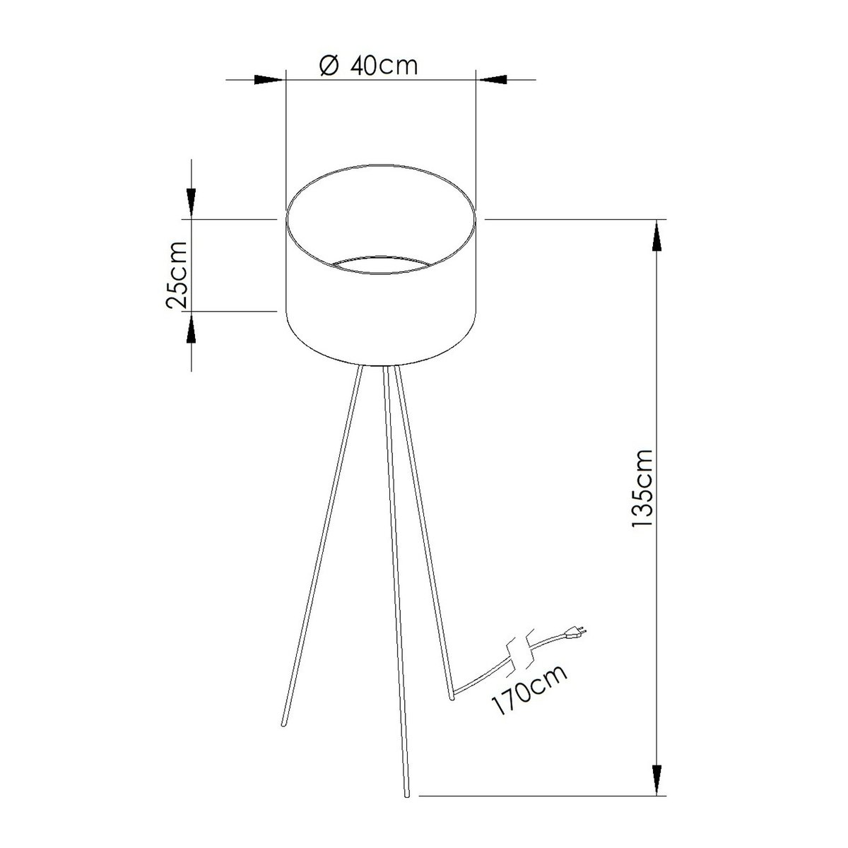 Lampadaire Tissu Bordeaux E27 1 Nevia bordeaux, EDEN