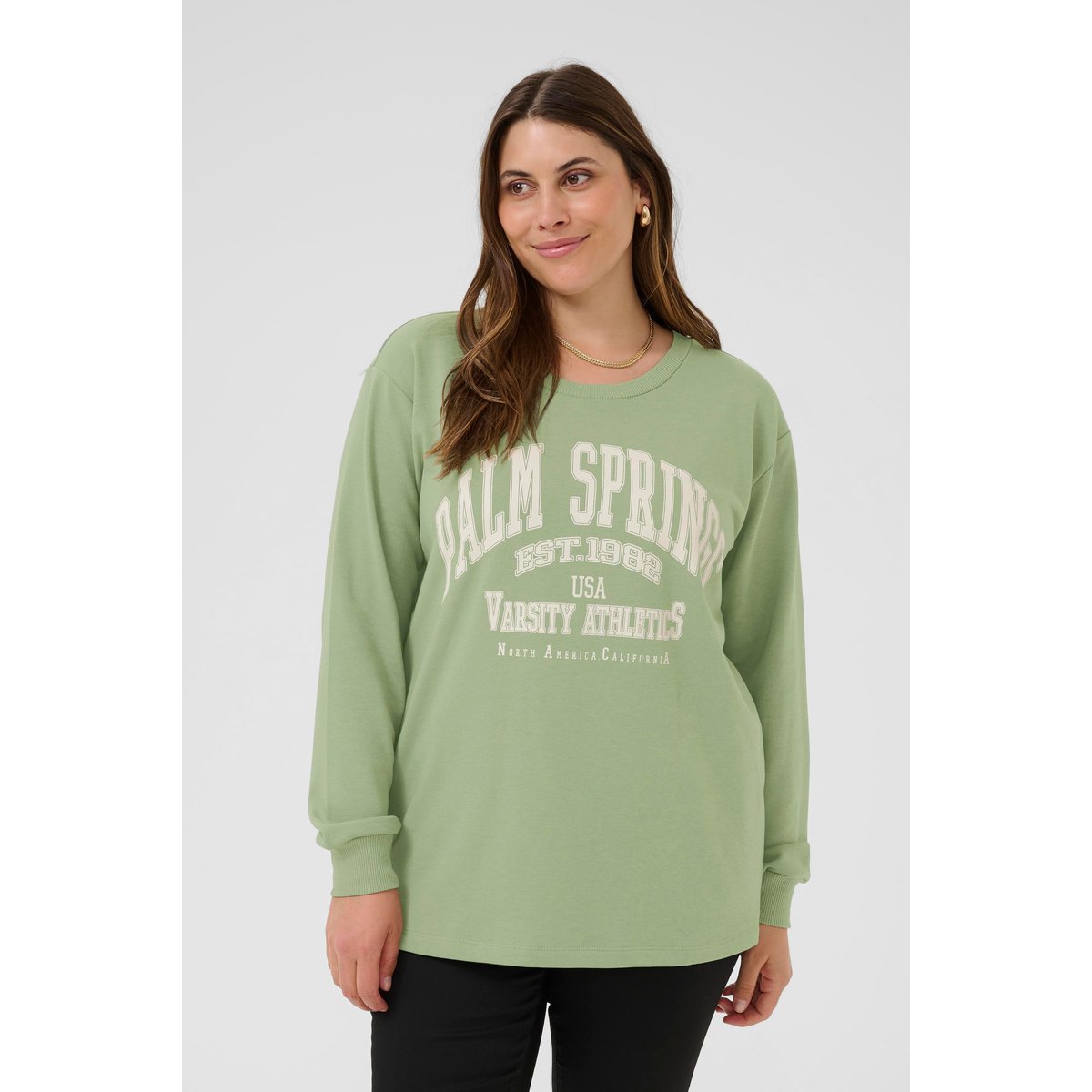 Sweatshirt vert sea spray, KAFFE CURVE
