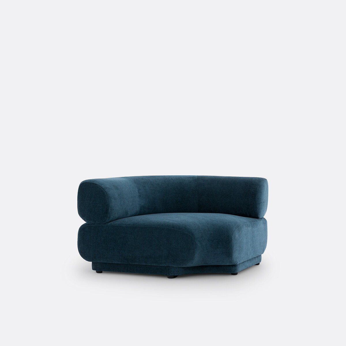 Sofá rinconero modular de terciopelo texturado, Teide azul , LA REDOUTE INTERIEURS
