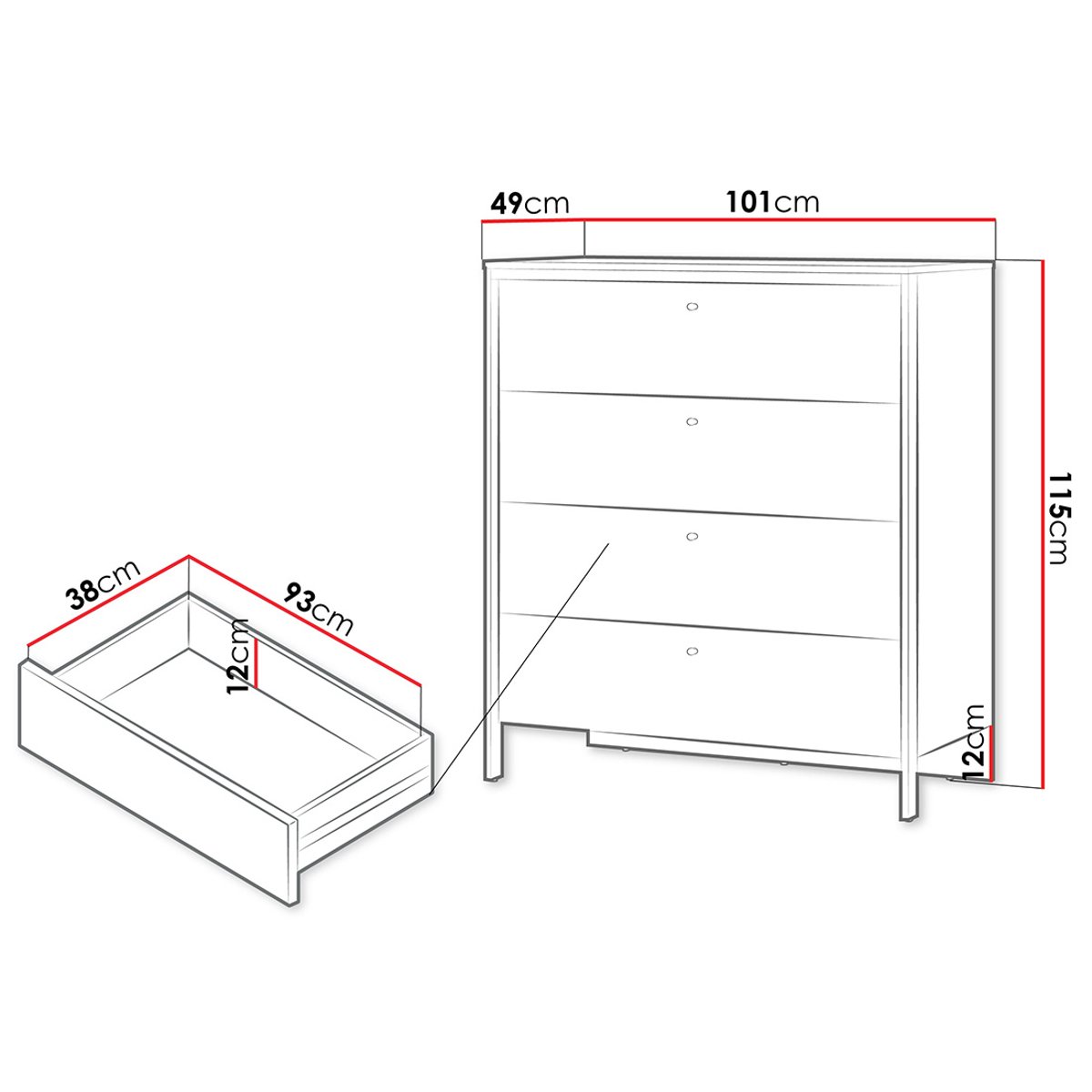 Commode - KIMI beige, BEST MOBILIER