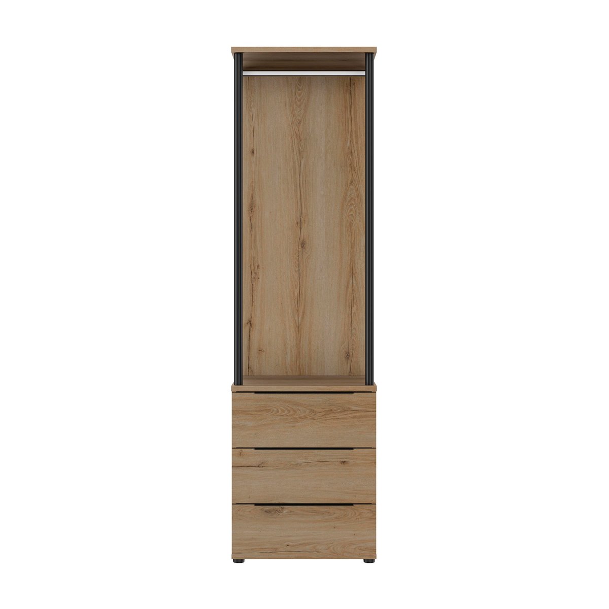 Rangement 3 tiroirs marron, GAMI