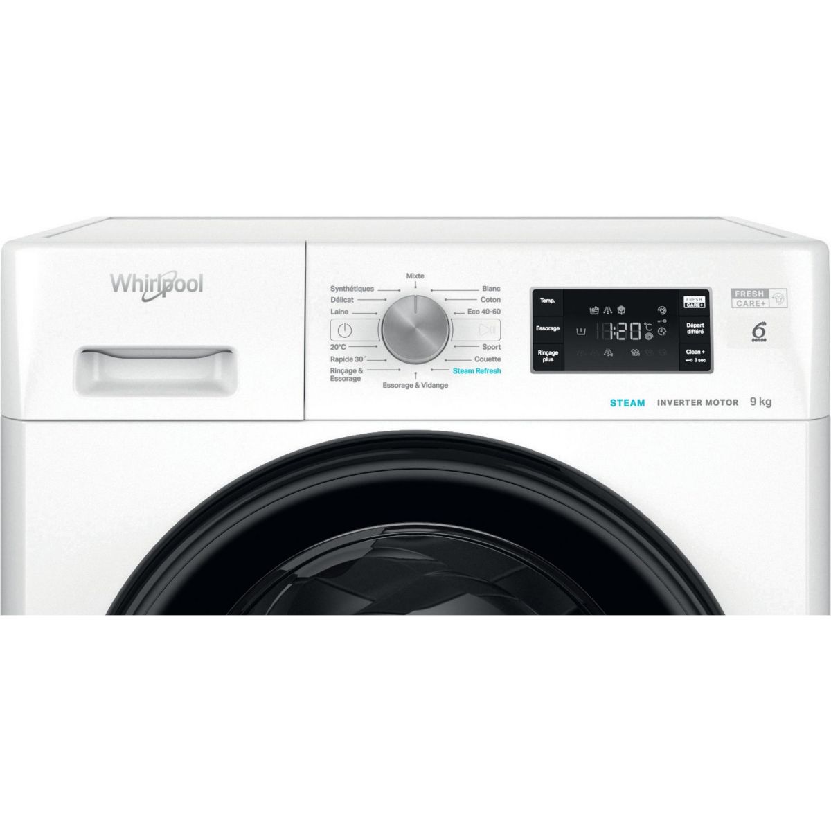 Lave linge hublot FFBP9489BVFR couleur unique, WHIRLPOOL