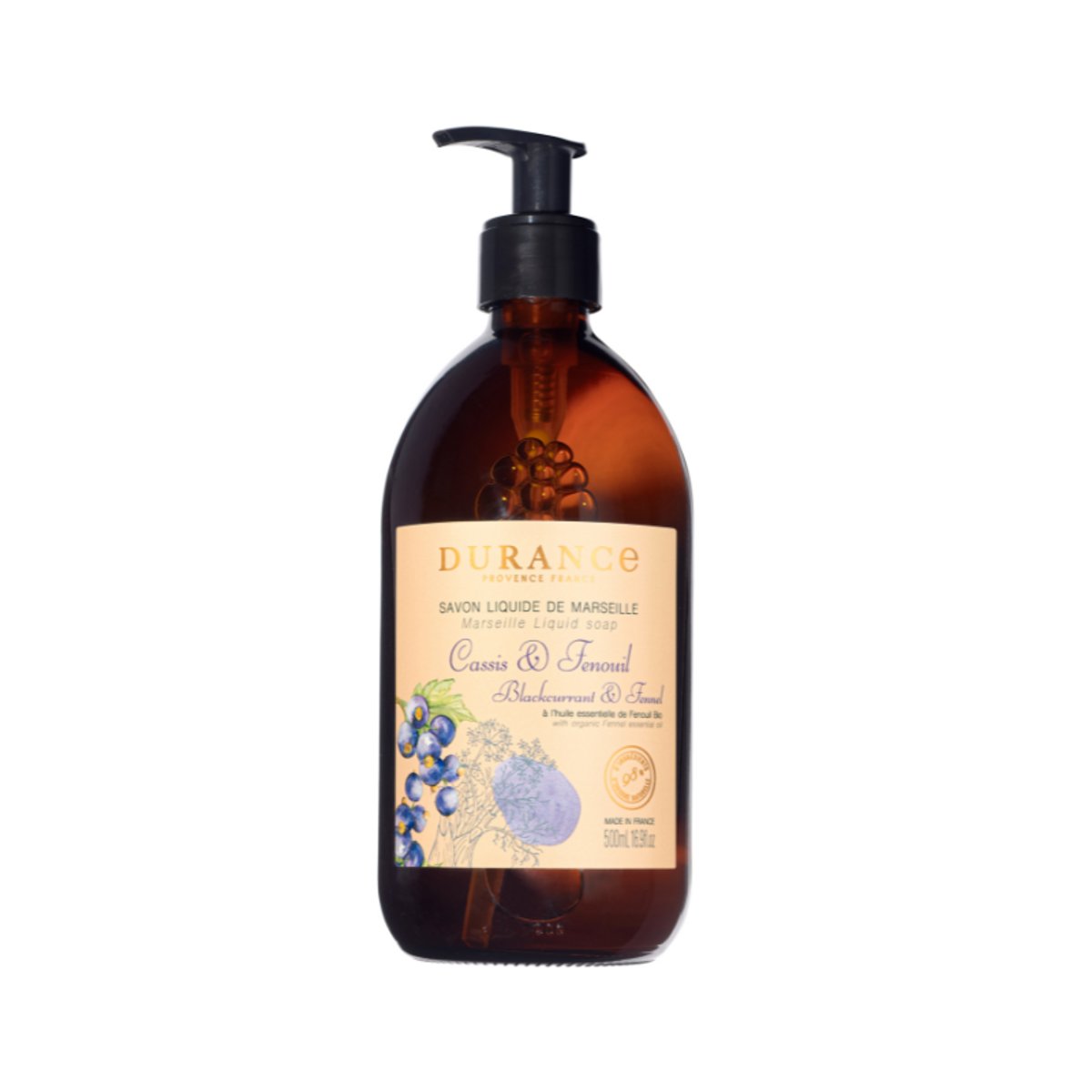 Savon liquide CASSIS & FENOUIL couleur unique, DURANCE