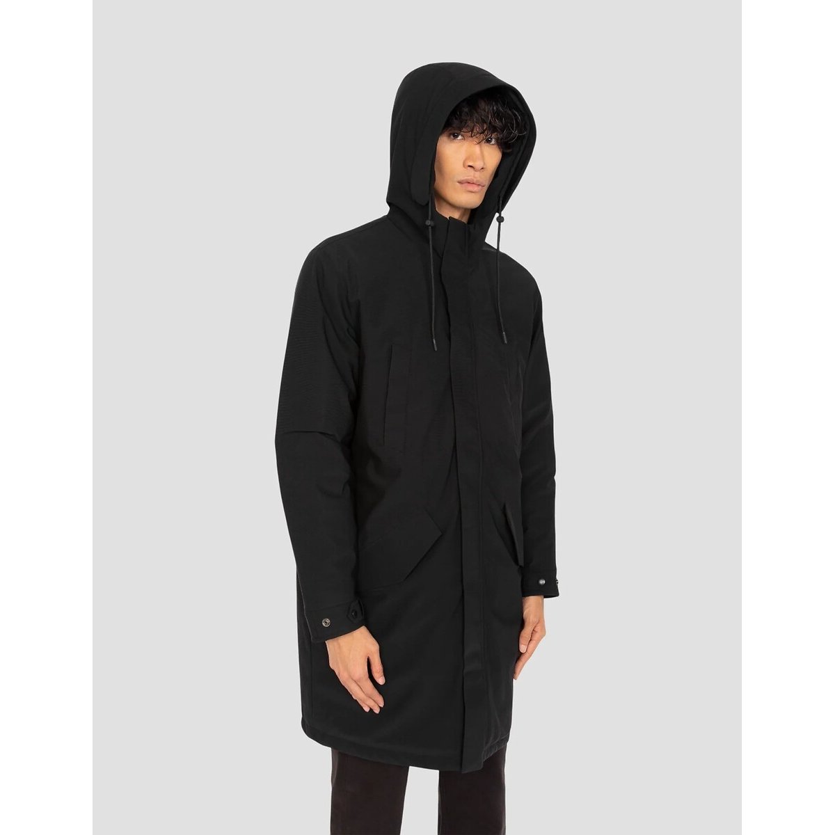 Parka con cappuccio, impermeabile, CHASEN nero , SCHOTT