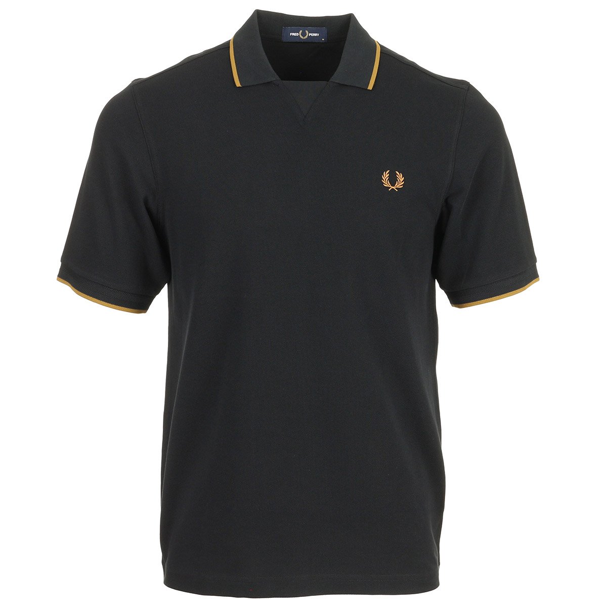 RIB INSERT POLO SHIRT black, FRED PERRY