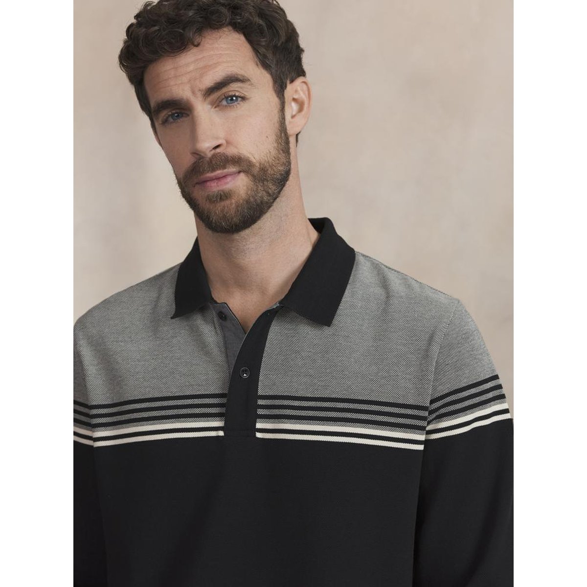 Polo manches longues HIROCPOL noir, TBS
