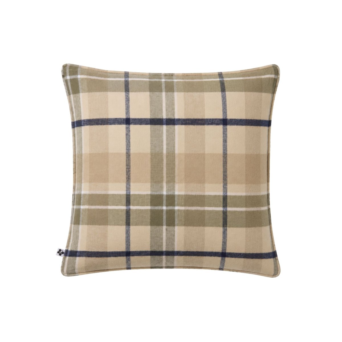 Taie d'oreiller flanelle tartan - ARCHIE beige, TERRE DE NUIT