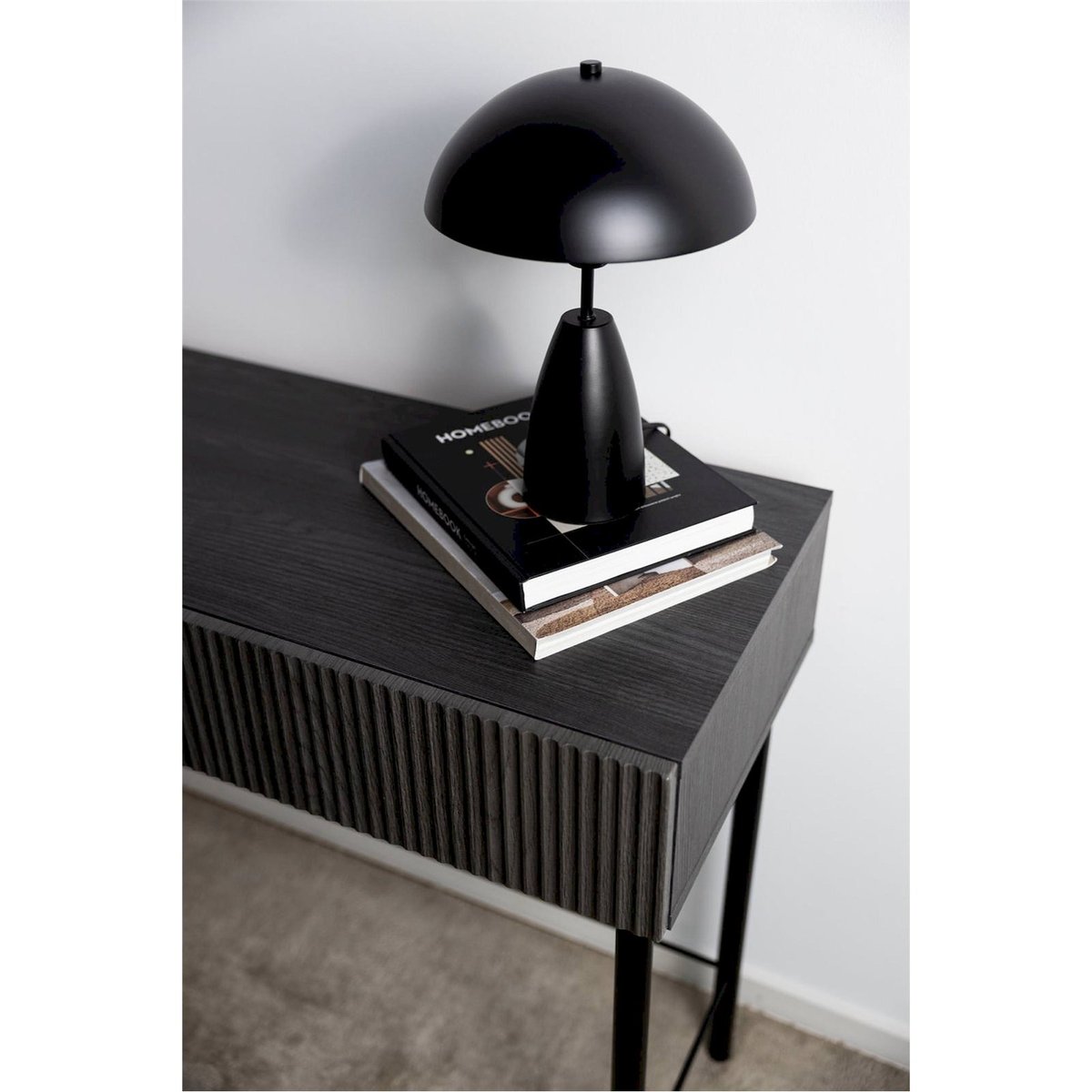 Console avec tiroir collection NOLIE noir, RECOLLECTION