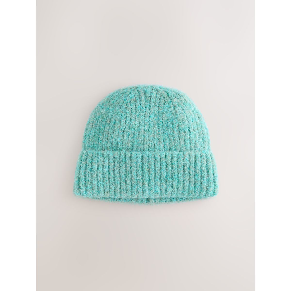 Bonnet côtelé contenant de la laine turquoise, NEXT