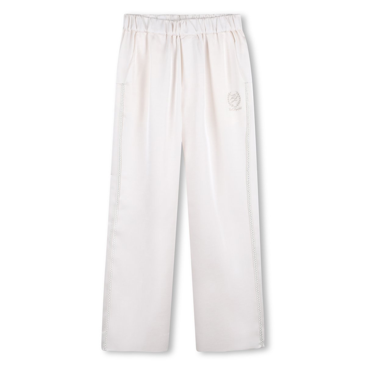 Pantalon de jogging en satin milk, KARL LAGERFELD KIDS
